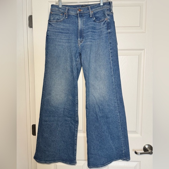 MOTHER Denim - MOTHER Wide-Leg Jeans in Denim Blue